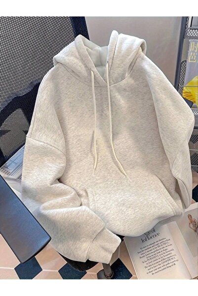 rocassi Ünisex Büyük Beden Kapüşonlu Sweatshirt