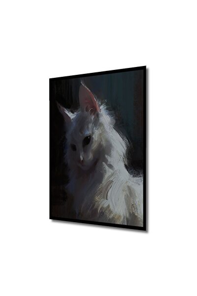 Caddemia Tablou decorativ din lemn, pătrat, alb, cu aspect de ramă, pentru ca...