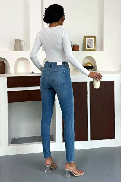 ZISHAN Women's Gold Buckle Accessory Window Detail Long Sleeve Blouse 10131