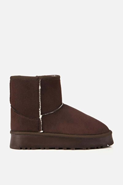 Yaya by Hotiç Women's Brown Furry Flat Boots