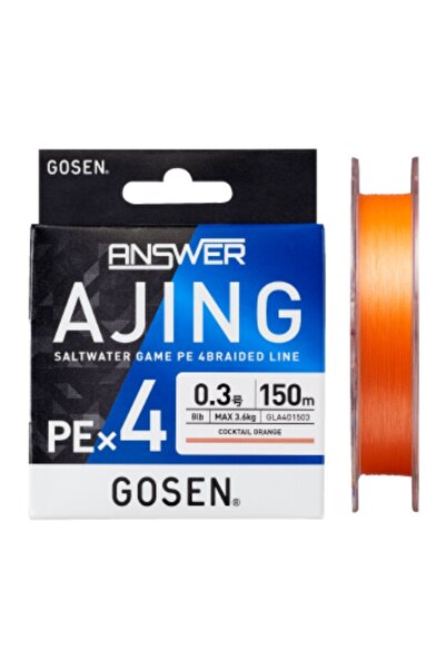 GOSEN Answer Ajing PE X4 LRF Örgü İp Misina 0.3pe 150m