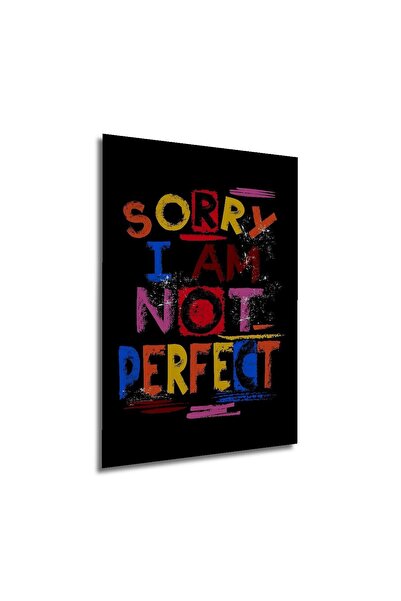 Caddemia Tablou decorativ din lemn, cu aspect de ramă, pătrat, cu mesajul „Sc...