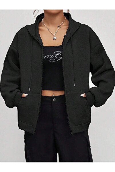 rocassi Kadın Büyük Beden Fermuarlı Hırka