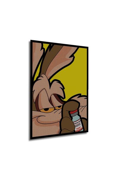 Caddemia Διακοσμητικός Ξύλινος Πίνακας με Εμφάνιση Πλαισίου, Τετράγωνος Πίνακ...