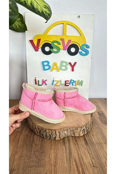 VOSVOSBABYSTORE Ροζ μίνι σουέντ μπότες Unisex (στενή εφαρμογή, πάχος μεγαλύτερο με 2 νούμερα, αγοράστε μεγαλύτερο μέγεθος)