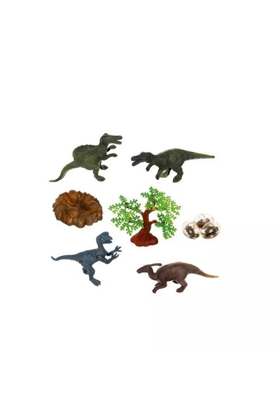 Gonga Dinosaur toy with sounds and lights, 5 figures with accessories, Gonga® Green