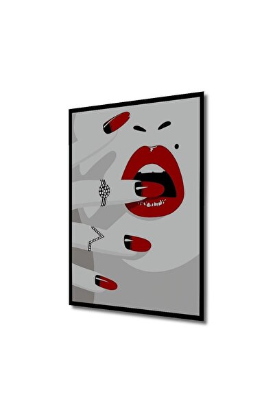 Caddemia Διακοσμητικός πίνακας με πλαίσιο, ξύλινος τετράγωνος πίνακας με κόκκ...