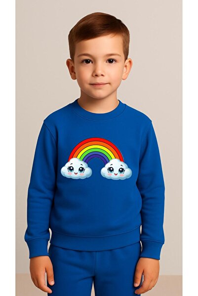 playwear Set pentru copii Hanorac cu imprimeu RAINBOW pentru fete și băieți, ...