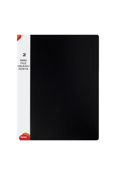 GPTURKGRUP ملف نوكي ذو حلقتين مقاس A4 أسود اللون RB512-190