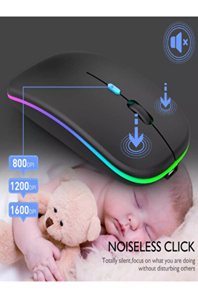 OEM Mouse Wireless Slim, Dual Mode Bluetooth/2.4 GHz, 1600 DPI, cu Nano Receiver – Negru