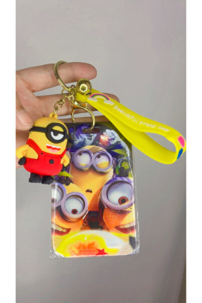 synshop Minions Minions Kevin Dave Silicone Keychain Card Holder Bag Charm Ornament Business Hospital School Gift