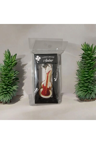 shop سلسلة مفاتيح على شكل جيتار باللون الأصفر