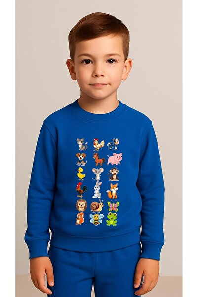 playwear Παιδικό Φούτερ Σετ ΜΙΚΤΩΝ ΦΟΡΜΩΝ Με στάμπα για Κορίτσια και Αγόρια, ...