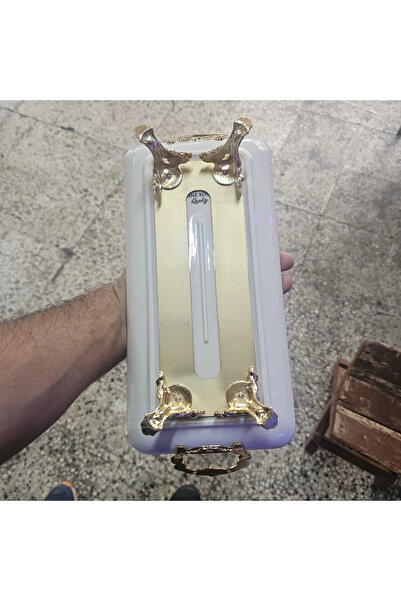 MaviDamla Cast Edge Frameded Footed Porcelain Presentation Plate 30*14 Silver