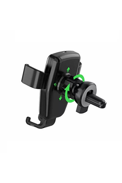 Gonga Incarcator auto universal, wireless, antisoc, antialunecare, rotire 360 °, Gonga® Negru