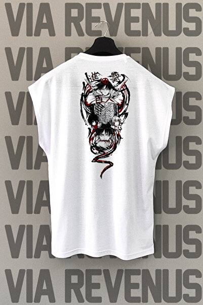 Vordevia Jujutsu Kaisen Tribal Back Printed Zero Sleeve 100% Cotton Sports Tshirt