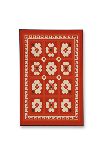 Rugs Modern Halı سجادة موسو زرقاء بنفسجية اللون بنمط زهور عرقية منسوجة بقاعدة...