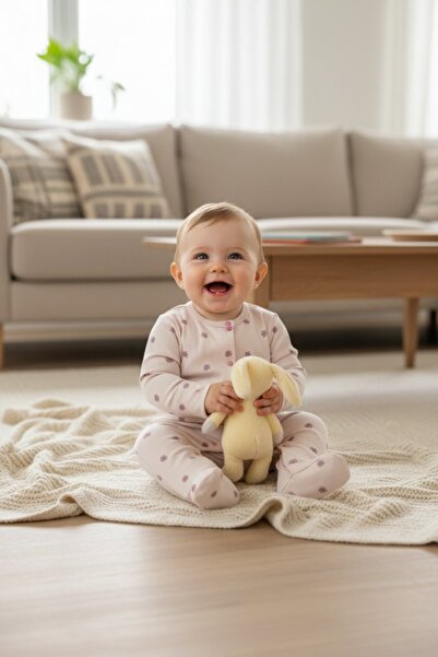 HENGAME Moi Noi Baby Girl 100% Cotton Floral Printed Romper with Hat – Oeko-Tex Certified