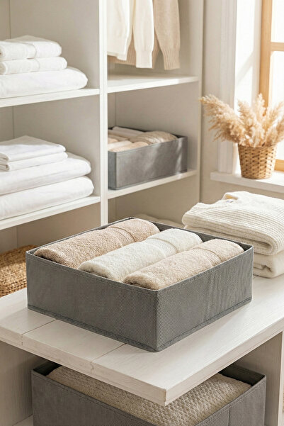 REKHOME Gray Drawer Cabinet Organizer Storage Box Children's and Baby's Room Organizer Set