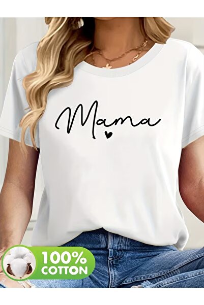 over head oh Women's Mama Printed Oversized T-Shirt