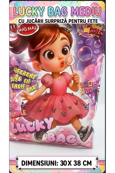 Mad Max Lucky Bag with Various Toys, Surprise for Girls – Medium Size 30x38 cm-9 years