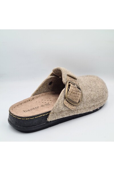 BENTO K-41.006 Camel Color Felt Anatomical Women's Winter House Slippers
