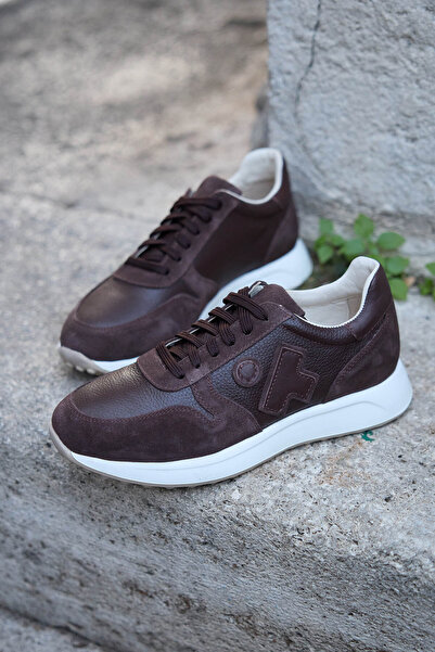 Vantaggio Joao Brown 100% Genuine Leather Men's Sneaker Shoes