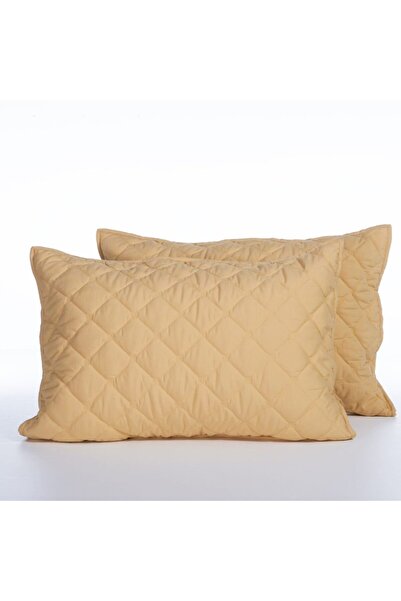 Nef Nef Homeware Set of 2 Pillowcases 52×72 cm, Microfiber, Nef-Nef Olga Honey Yellow