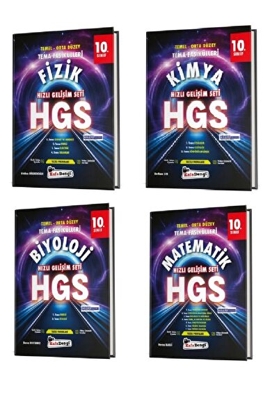 Kafa Dengi Yayınları HGS 10. Sınıf Fizik, Kimya, Biyoloji Matematik Aşamalı K...