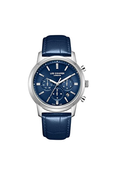 Lee Cooper LC08186.399 Lacivert Deri Kordon – 43 mm – Multifonksiyon – 5ATM