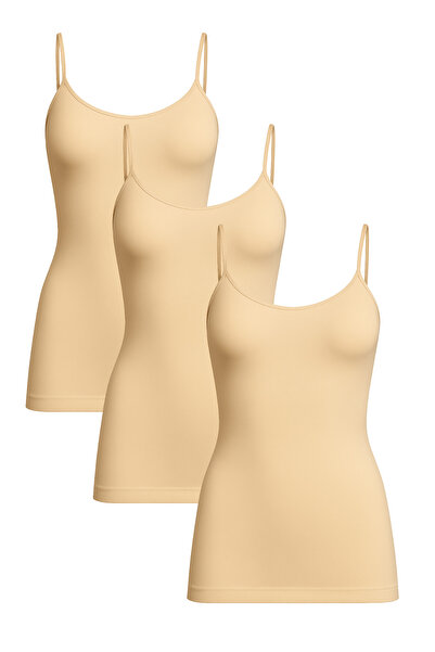 Formeasy Kadın Dikişsiz Toparlayıcı Atlet – İz Yapmayan Dikişsiz Günlük İç Giyim 3'lü