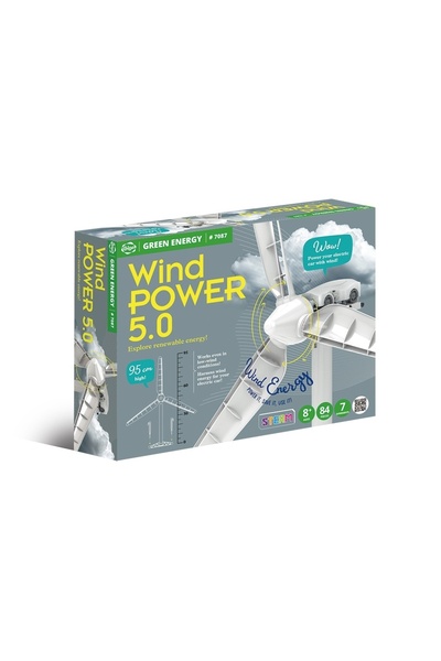 Gigo Toys Kit STEM Energia eoliana cu turbina si masinuta electrica, Genius Toy, editie pentru varste mici