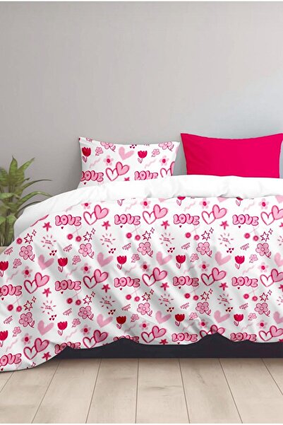 Sheri Home Çift Kişilik Nevresim Seti (1 Adet Yorgan Kılıfı + 2 Adet Yastık K...
