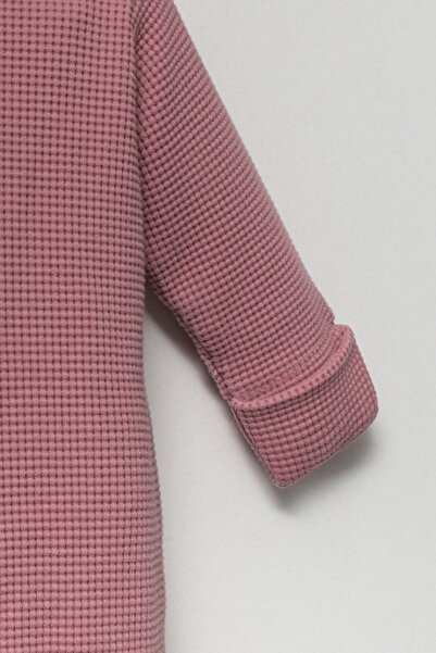 Moi Noi 100% Cotton Waffle Textured Hat Romper – Oeko-Tex Certified (Plum / Mint / Petrol)