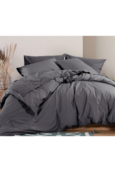 Nef Nef Homeware Duvet cover Single Size Cotton Basic-22 160x240 Dark Grey