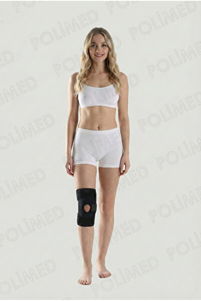 POLİMED Patella Ligament Knee Brace with Steel Spring Support Patella Silicone Supported Knee Brace