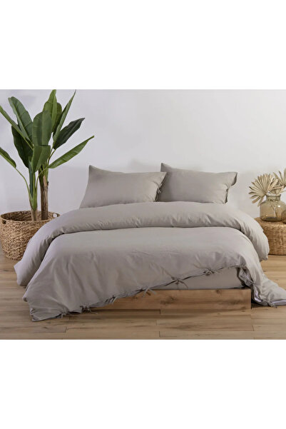 Nef Nef Homeware Double Cotton-Linen Duvet Cover 240x220 Beige