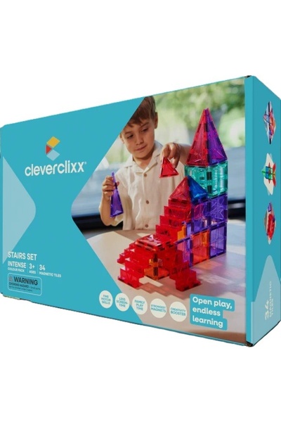 Cleverclixx Set magnetic de construit Scari, Cleverclixx, super rezistent