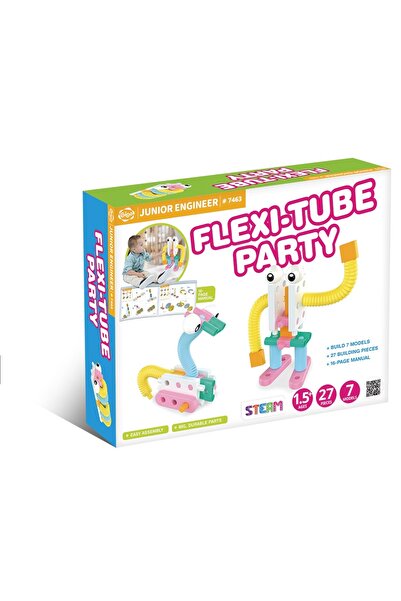 Gigo Toys Kit STEM de construit cu tuburi flexibile, Genius Toy, super distractiv