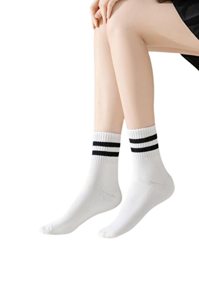 Dore Γνήσιες αθλητικές και casual κάλτσες Unisex 3 ζευγαριών Premium Cotton Tennis College Long Conch για ενήλικες με ρίγες