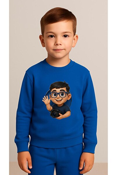 playwear Детски комплект суичър с надпис ФОТОГРАФ, за момичета и момчета, с к...