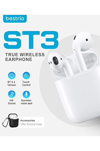 Rose Tech Bestrio ST3 high Bass In-Ear Bluetooth Earbuds With Touch Control and Crystal Clear Sound