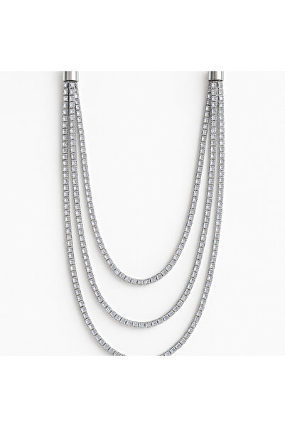 neslyaccessories Stone-embellished triple-row necklace