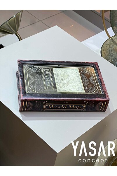 YASAR CONCEPT World Map Kitap Kutu Aynalı 16x25 Cm