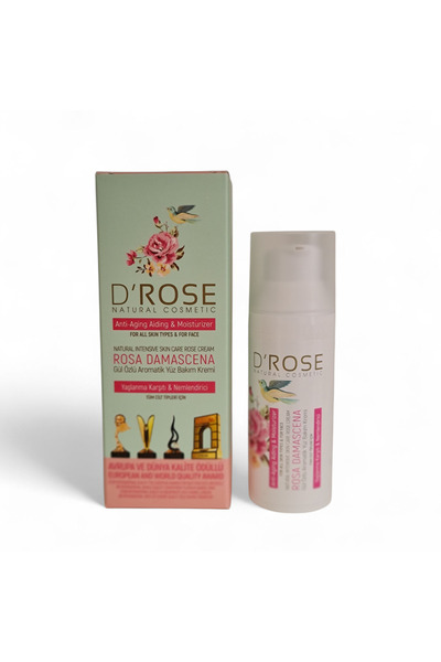 D'Rose Natural Cosmetic Facial Care Cream Isparta Rose Oil Natural Ingredient...