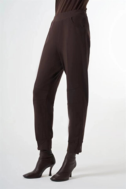 MissWhence 38102 Zipper Detailed Trousers Brown