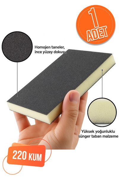 Generic Brand Brusni papir sa sunđerom (220 granulacija) za drveni nameštaj, ...