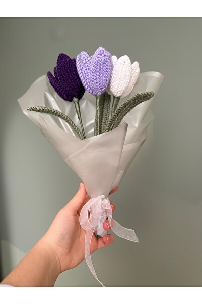 Lavinia Center El Örgüsü Solmayan Lale Buketi