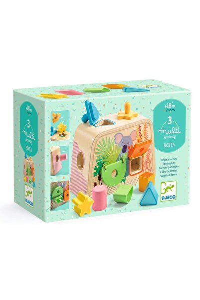 djeco Cutie de sortat forme Multi Boita, Djeco, varianta neutrala