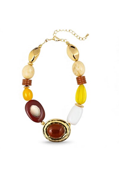 neslyaccessories Multi-Colored Bone Necklace